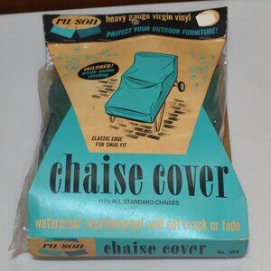 Vintage NOS RU/SON Heavy Gauge Vinyl Chaise Cover Green Outdoor Weatherproof USA